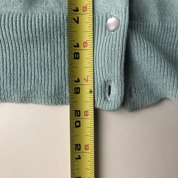New York & Company Womens Knit Sweater Blue Cardigan Buttons Medium - Picture 15 of 16